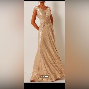 Gold Sequin Ruched